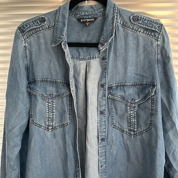 Denim button up - Picture 2 of 3